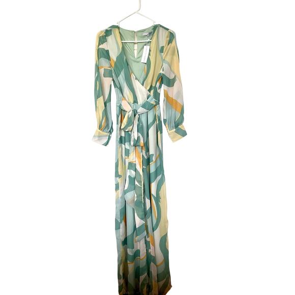 NWT Baltic Born Women's‎ Sage Print Augustina Jumpsuit Multicolor Size Small - Picture 2 of 11